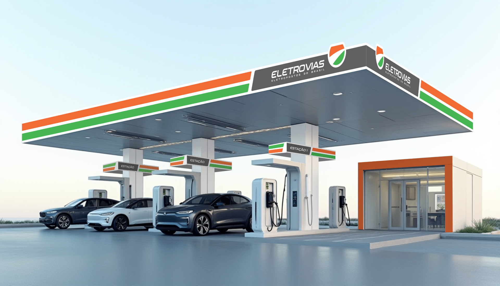 Estação Eletrovias instalada em espaço comercial